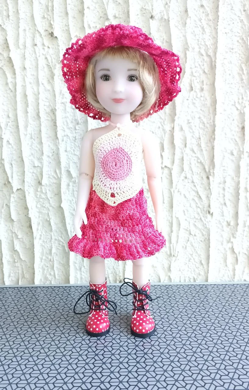 Ruby red 12" Siblies 30 cm doll clothes - – photo 4